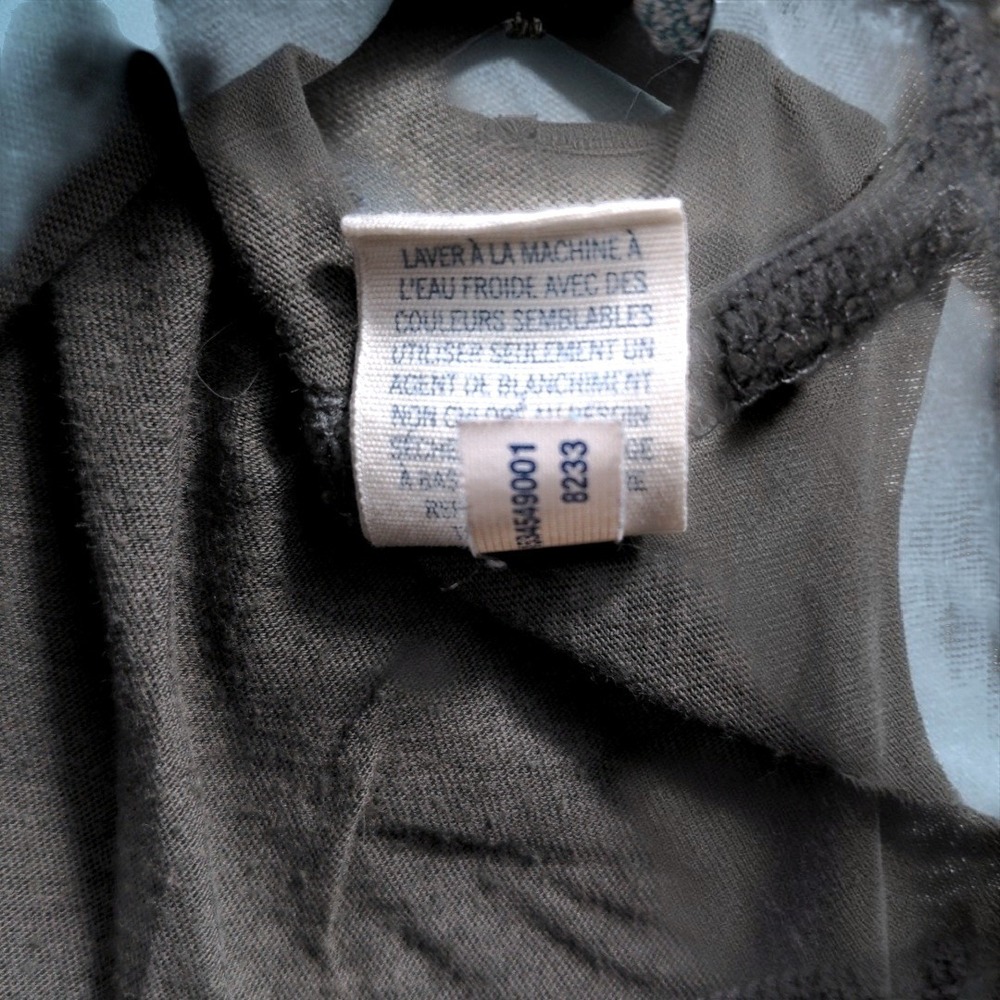American Eagle Y2K Racerback Tank Top Womens Medium Gray Cotton Modal Ruched - Picture 10 of 12